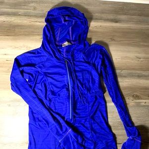 Athleta Running/Workoout Jacket Womens Medium Long Sleeve Full Zip Blue!